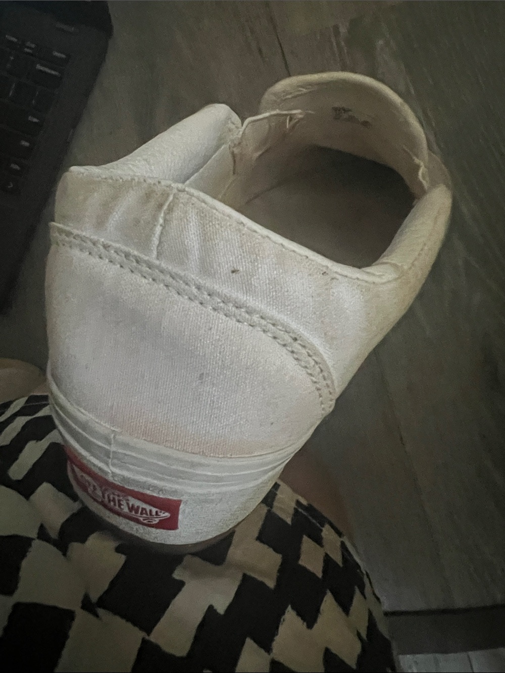 Vans White Slip-On Platform Sneakers with Gum Sole - Picture 8 of 9